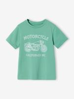 T-shirt voor jongens met print mintgroen - thumbnail