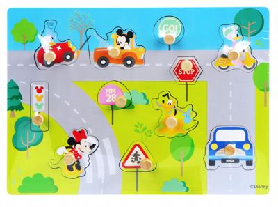 Disney Vormenpuzzel Mickey Mouse Junior - hout - 30 X 22 Cm (12 stukjes)
