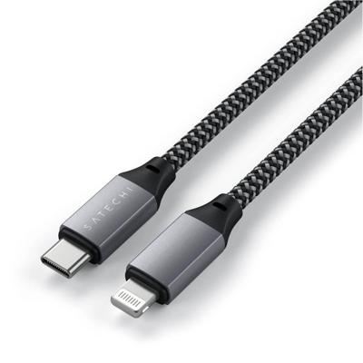 Satechi ST-TCL10M USB-kabel USB 2.0 USB-C stekker, Apple Lightning stekker 0.25 m Antraciet Satechi ST-TCL10M USB-kabel USB 2.0 USB-C stekker, Apple Lightning stekker 0.25 m Antraciet