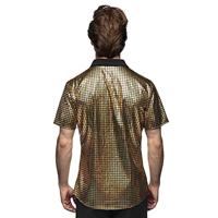 Disco Shirt Geblokt Diamond Goud Heren - thumbnail