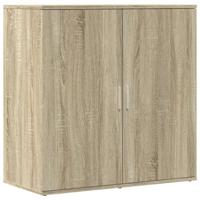 Dressoirs 2 st 79x38x80 cm bewerkt hout sonoma eikenkleurig - thumbnail