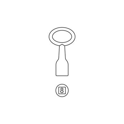 Basi 301V-8 Doornsleutel Zilver