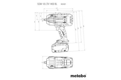 Metabo SSW 18 LTX 1450 BL Accu-slagmoersleutel | 18 V | metabox 145 L | zonder accu-packs en lader 602401840
