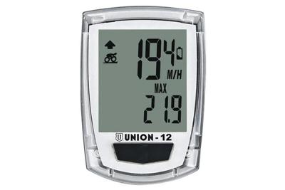 Union Fietscomputer 12 functies - Wit