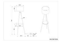 Trio Staande vloerlampColette zwart met goud - R41561065 - thumbnail