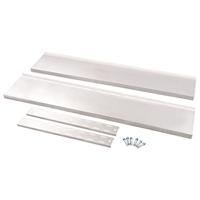 Zwevend schap 2-laags 150x30 cm roestvrij staal - thumbnail