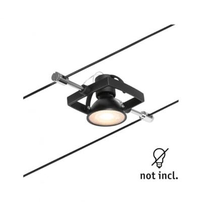 Paulmann 12V-kabelsysteem lamp GU5.3 Zwart (mat), Chroom Paulmann 12V-kabelsysteem lamp GU5.3 Zwart (mat), Chroom