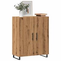 Dressoir 69,5x34x90 cm bewerkt hout artisanaal eikenkleur - thumbnail
