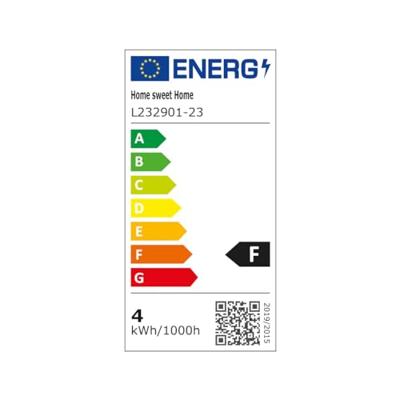 Edison Vintage E27 LED filament lichtbron - Amber - 12.5/12.5/17cm - G125 Global - Vintage LED lamp - Dimbaar - 4W 400lm 2700K - warm wit licht - geschikt voor E27 fitting