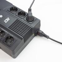 ACT Netsnoer CEE 7/7 male (haaks) - C13 IEC Lock zwart 2 m, EL182S, 5-Pack - thumbnail