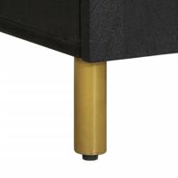 Dressoir 60x33x75 cm bewerkt hout zwart - thumbnail