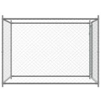 Hondenhok met deur 2x2x1,5 m gegalvaniseerd staal grijs - thumbnail