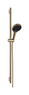 Hansgrohe Rainfinity doucheset 130 3jet met glijstang S Puro 90 cm, push-schuifstuk en Designflex textiel doucheslang 160 cm, Brushed Bronze Hansgrohe Rainfinity doucheset 130 3jet met glijstang S Puro 90 cm, push-schuifstuk en Designflex textiel doucheslang 160 cm, Brushed Bronze