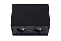 Lucide TUBE - Plafondspot - 2xGU10 - Zwart - thumbnail