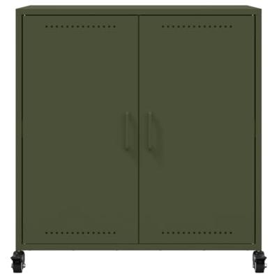 Dressoir 68x39x72 cm staal olijfgroen Dressoir 68x39x72 cm staal olijfgroen