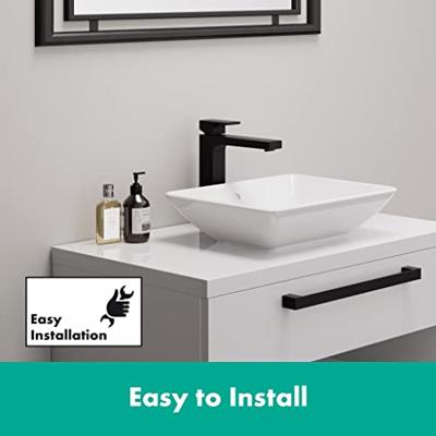 Hansgrohe Vernis wastafelkraan 110 highriser met waste mat zwart 71562670 - thumbnail