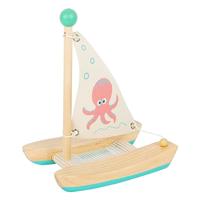 Small Foot badspeelgoed houten catamaran octopus - thumbnail