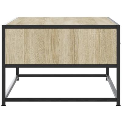 Salontafel 100x50x35 cm bewerkt hout en metaal sonoma eiken