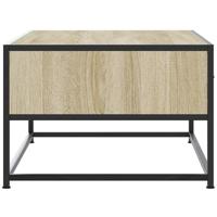 Salontafel 100x50x35 cm bewerkt hout en metaal sonoma eiken - thumbnail