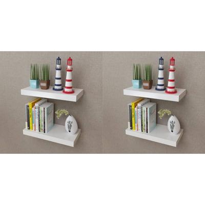 Wandplanken 4 st 40 cm wit