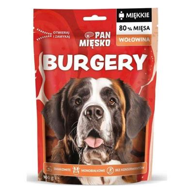PAN MIĘSKO Burgers Rundvlees - lekkernij voor honden - 100 g