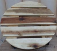 Houten trolly rond plastic wieltjes - Warentuin mix - thumbnail