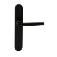 Hardbrass Deurkruk Athene op ovaal langschild blind - zwart - thumbnail