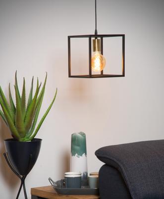 Lucide RUBEN - Hanglamp - 1xE27 - Zwart