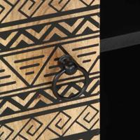 Tv-meubel 105x33,5x46 cm massief ruw mangohout zwart - thumbnail