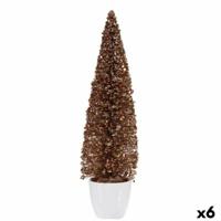 Decoratieve figuren Kerstboom Brons Gouden Plastic 10 x 38 x 10 cm (6 Stuks) - thumbnail