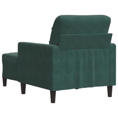 Fauteuil met voetenbank 60 cm fluweel donkergroen
