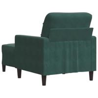 Fauteuil met voetenbank 60 cm fluweel donkergroen - thumbnail
