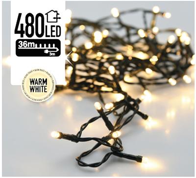 Kerst Ledverlichting 480 LED warm wit 36 meter buiten Nampook - Nampook