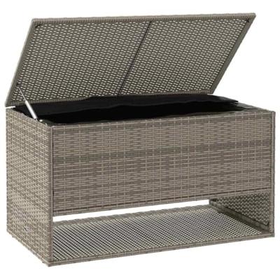 Opbergbox voor buiten 100x55x55,5 cm poly rattan grijs