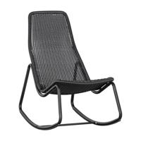 WOOOD Outdoor Schommelstoel 'Tom' Rattan, kleur Zwart - thumbnail