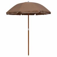 VidaXL Parasol met stalen paal 180 cm taupe - thumbnail