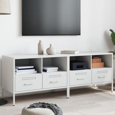 Tv-meubelen 2 st 68x39x50,5 cm staal wit