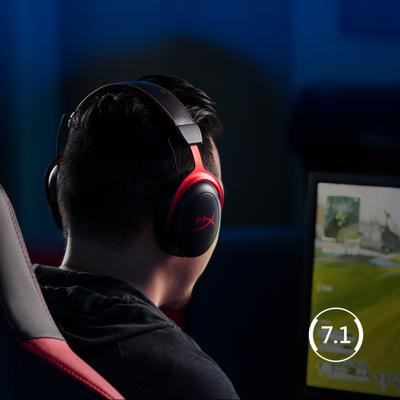 HyperX Cloud II Wireless Headset Draadloos Hoofdband Gamen Zwart, Rood