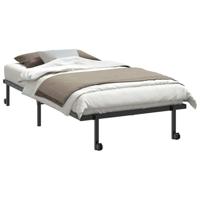 Bedframe zonder matras opvouwbaar 107x203 cm staal zwart - thumbnail