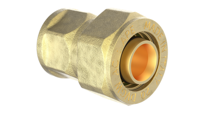 Kirchhoff Messing overgangsstuk | Vernikkeld | 20 mm x 3/4"IT | Klemkoppeling voor meerlagenbuis - 988903455