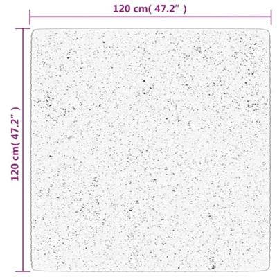 VidaXL Vloerkleed pamplona shaggy hoogpolig 120x120 cm zwart en crème