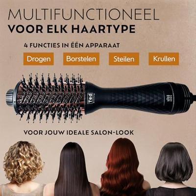 Ted Hilley DuoStyle Titanium Blow Dryer Brush Black Pink