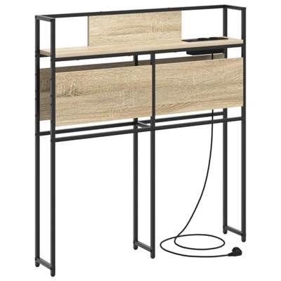 Opberghoofdbord met plank Sonoma eiken 100 cm Bewerkt hout