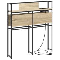 Opberghoofdbord met hoofdeinde met opslag Sonoma eiken 80 cm Bewerkt hout - thumbnail