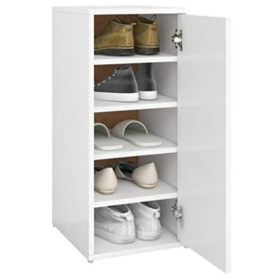 VidaXL Schoenenkasten 2 st 32x35x70 cm bewerkt hout wit VidaXL Schoenenkasten 2 st 32x35x70 cm bewerkt hout wit