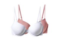 esmara Set van 2 dames BH's (Roze/wit, 80B) - thumbnail