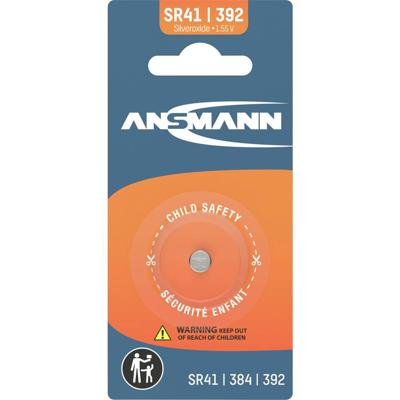 Ansmann Knoopcel 384 1.55 V 1 stuk(s) 25.2 mAh Zilveroxide Silberoxid Knopfzelle SR41 / SR736 / 384 / 392