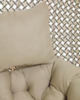 Kave Home Hangstoel met standaard 'Cira' kleur Groen/Beige - thumbnail