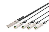 Digitus DN-81322 Glasvezel / SFP+ Optische vezel, Computer Aansluitkabel 2 m Zwart [1x QSFP+ - 4x SFP+] - thumbnail