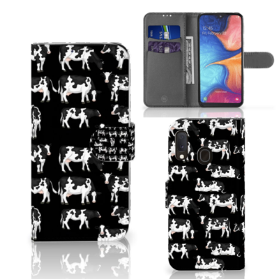 Samsung Galaxy A20e | Telefoonhoesje | Met pasjeshouder | Koetjes Samsung Galaxy A20e | Telefoonhoesje | Met pasjeshouder | Koetjes